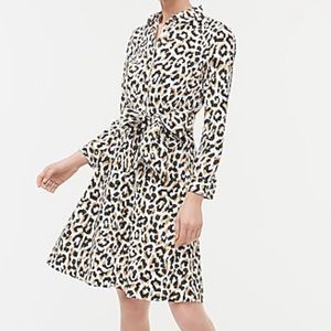 J CREW Leopard shirtdress